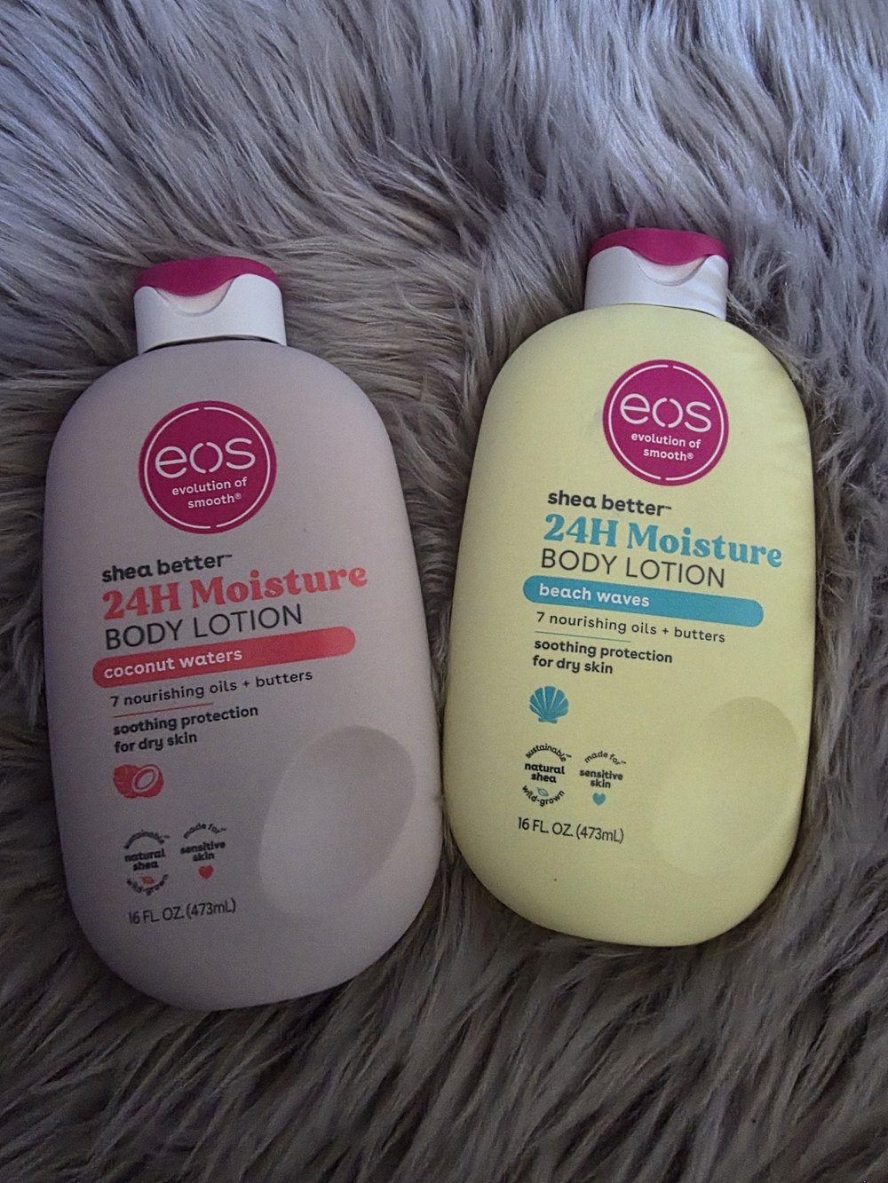 eos 24H Moisture Body Lotion Duo - Pink & Yellow Bottles
